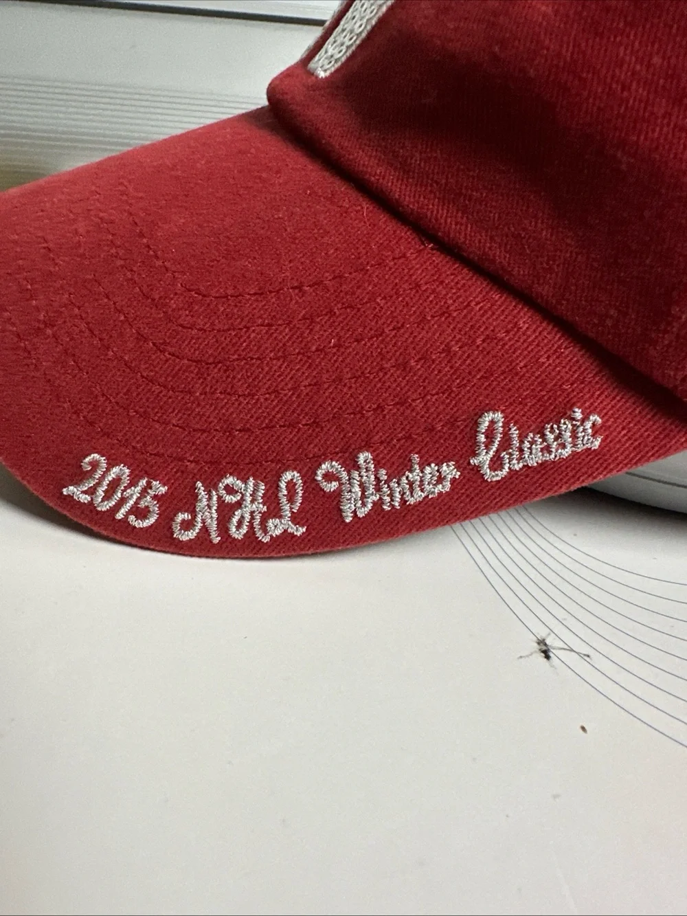 Embellished 'W' Red Baseball Cap Winter Classic 2011 Washington Capitals